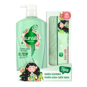 Dầu gội Sunsilk Natural dưỡng ngăn gãy rụng 650g tặng khăn