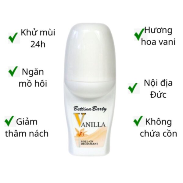 Lăn khử mùi Vanilla Bettina Barty - Xuất xứ Đức - 50ml