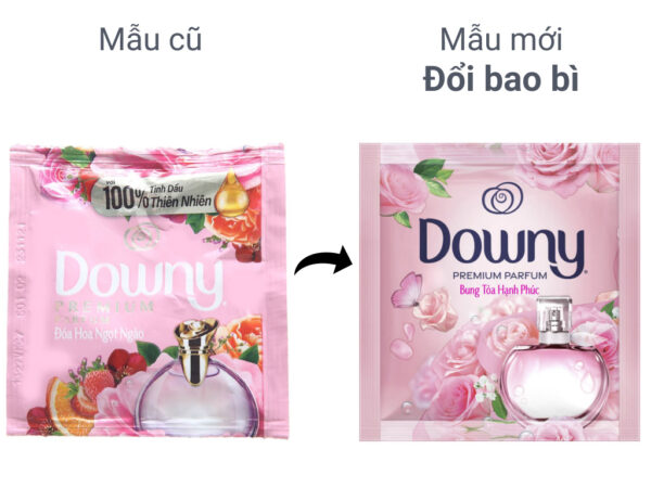 Nước xả vải Downy tinh dầu thiên nhiên đóa hoa ngọt ngào 20ml