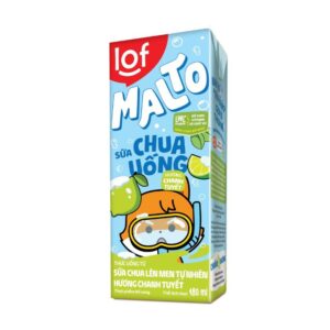 Sữa Chua Uống Lof Malto Hương Chanh Tuyết Hộp 180ml