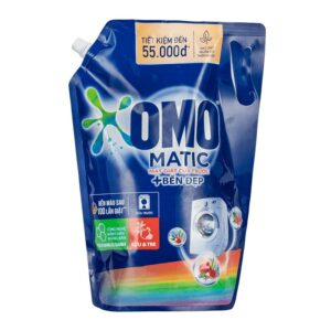 Nước giặt OMO Matic cửa trước bền màu tinh chất Lựu Tre túi 2.8kg