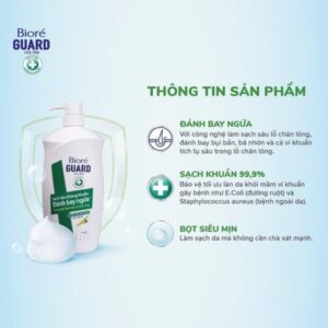 Sữa Tắm Biore Guard Kháng Khuẩn, Sạch Mịn, Thư Giãn 800ml Chanh Xả