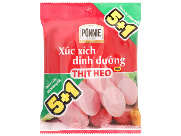 Xúc xích dinh dưỡng thịt heo Ponnie gói 175g