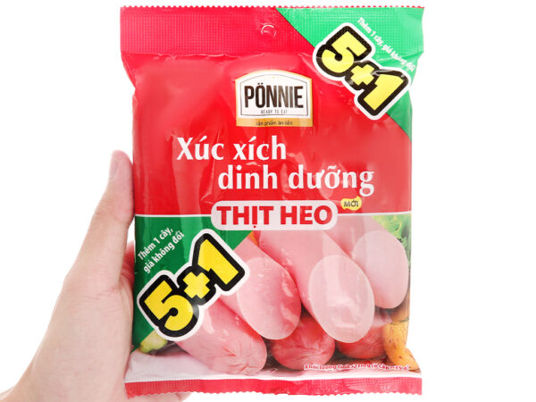 Xúc xích dinh dưỡng thịt heo Ponnie gói 175g