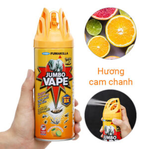 Bình xịt côn trùng Jumbo Vape SUPER hương cam chanh 300ml