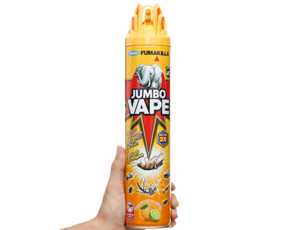 Bình Xịt Côn Trùng Jumbo Vape Hương Cam Chanh Tự Nhiên Chai 600ml