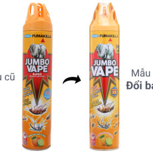 Bình Xịt Côn Trùng Jumbo Vape Hương Cam Chanh Tự Nhiên Chai 600ml