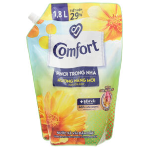 Nước xả vải Comfort phơi trong nhà hương nắng mới túi 1,8 lít