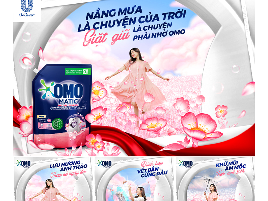 Nước giặt OMO Matic cửa trước ngăn mùi ẩm mốc túi 3.6kg 1