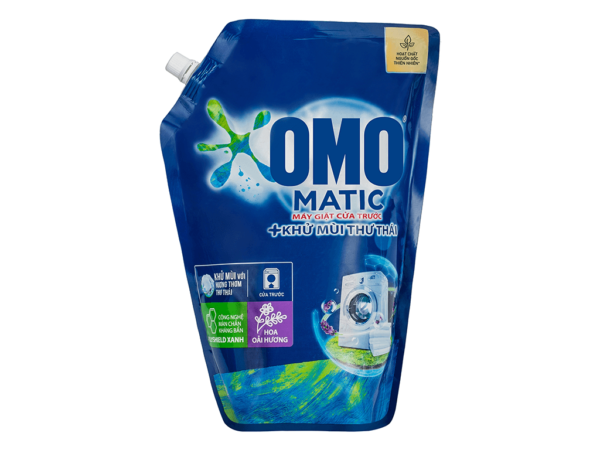 Nước giặt OMO Matic cửa trước khử mùi thư thái hương hoa oải hương túi 2kg