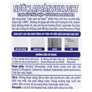 Nước lau sàn Sunlight Tinh Dầu Thảo Mộc Hương Lavender chai 1kg