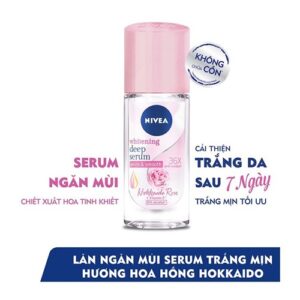 Lăn Khử Mùi Nivea Serum Sáng Mịn Hương Hoa Hồng 40ml