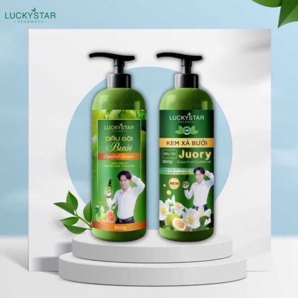 Dầu Gội Bưởi Lucky Star Xanh Giảm Rụng Tóc, Sạch Gàu