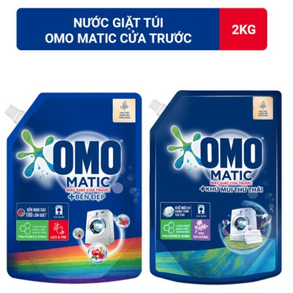 Nước Giặt OMO Matic Bền Đẹp Cho Máy Giặt Cửa Trước 2kg