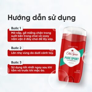 Sáp Khử Mùi Old Spice Hương Pure Sport Năng Động 68g (Đỏ)