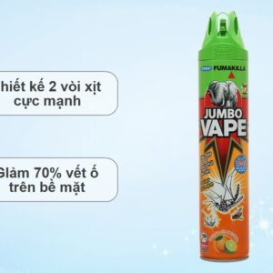 Bình xịt muỗi Jumbo Vape F9 hương cam chanh 600ml