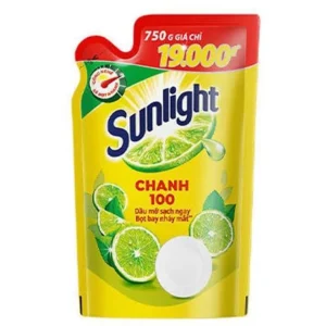 Nước Rửa Chén Sunlight Chanh 100 Chiết Xuất Chanh Tươi Túi 750G