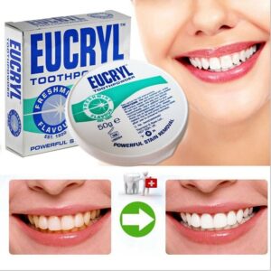 Bột Làm Trắng Răng Eucryl Tooth Powder Hương Bạc Hà 50g