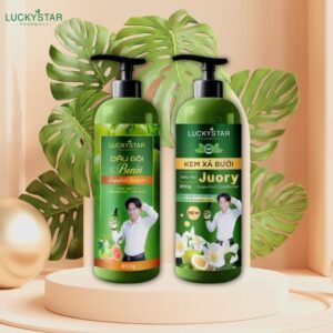 Dầu Gội Bưởi Lucky Star Xanh Giảm Rụng Tóc, Sạch Gàu