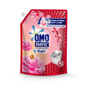 Nước giặt OMO Matic Comfort hương hoa hồng Ecuador túi 2kg