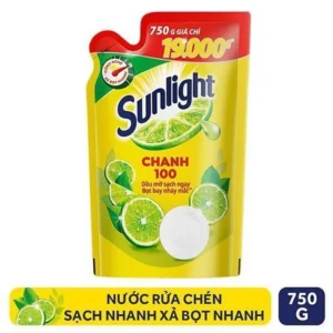 Nước Rửa Chén Sunlight Chanh 100 Chiết Xuất Chanh Tươi Túi 750G