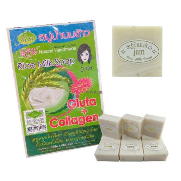 Xà phòng kích trắng cám gạo Thái Lan Jam Rice Milk Soap