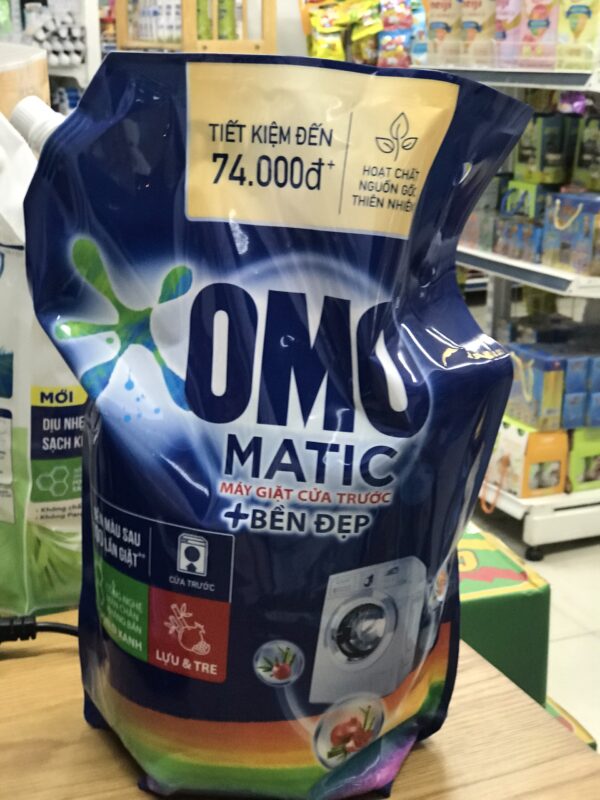 Nước giặt OMO Matic cửa trước khử mùi thư thái hương hoa oải hương túi 3.6kg