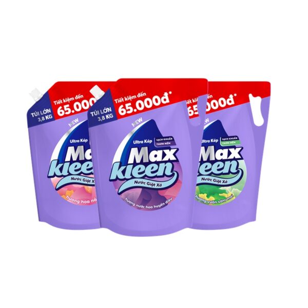 Nước giặt xả MaxKleen hương hoa nắng túi 3.8kg