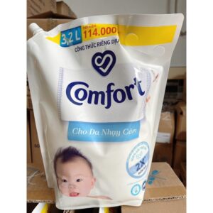 Nước xả vải Comfort Đậm đặc 1 lần xả Cho Da Nhạy Cảm túi 3.2l