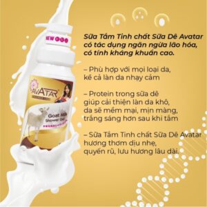 Sữa Tắm Dê Tinh Chất Goat Milk Avatar 900ml