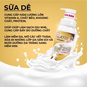 Sữa Tắm Dê Tinh Chất Goat Milk Avatar 900ml