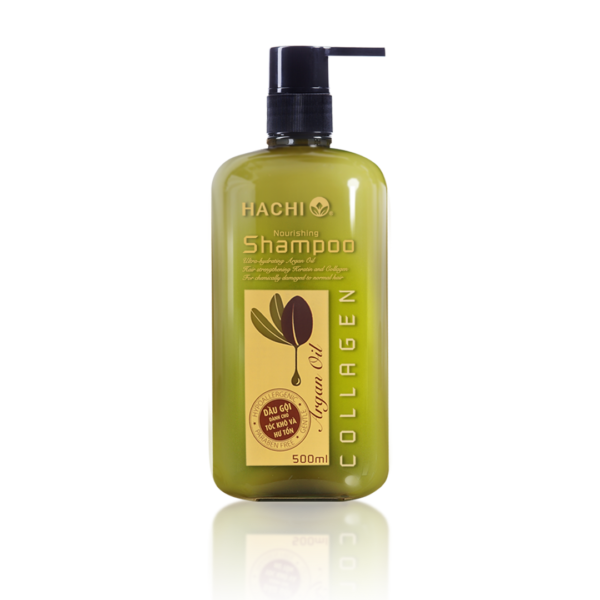 Dầu gội cho tóc khô và hư tổn Hachi Nourishing Argan Oil