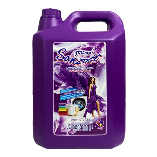 Nước giặt xả đậm đặc Thái Lan Sanzoft Sense of Violet ngát hương cổ điển tím 5000ml