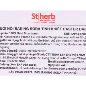 Bột rửa hoa quả baking soda tinh khiết Caster Daily hộp 227g