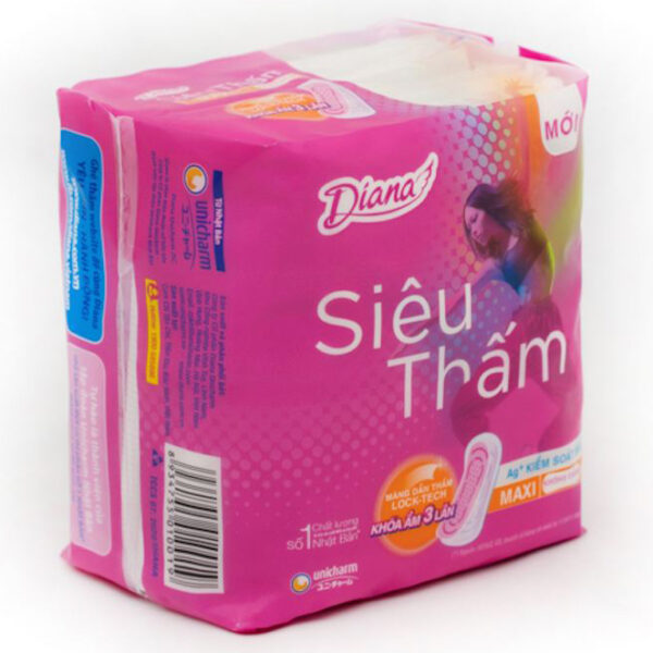 Băng vệ sinh Diana siêu thấm Maxi không cánh 8 miếng