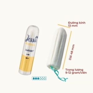 Băng Vệ Sinh Jessa Tampons Normal 3G Hộp 80 Cái (Vàng) Nhập Khẩu Từ Đức