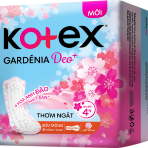 Băng Vệ Sinh Kotex Gardenia Deo+ Siêu Mỏng Không Cánh 23cm Gói 8 Miếng