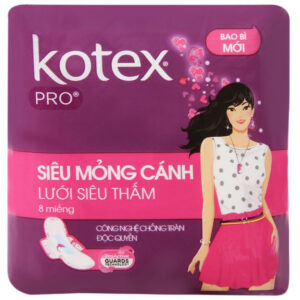 Băng Vệ Sinh Kotex Pro Siêu Mỏng Cánh 8 miếng