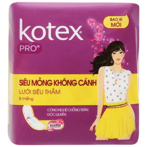 Băng Vệ Sinh Kotex Pro Siêu Mỏng Không Cánh 8 miếng