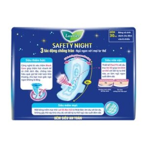 Băng Vệ Sinh Laurier Safety Night Ban Đêm 30cm 4 Miếng