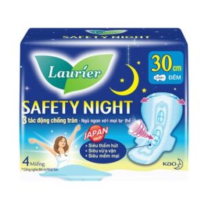 Băng Vệ Sinh Laurier Safety Night Ban Đêm 30cm 4 Miếng