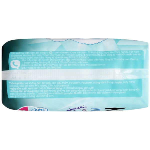 Băng Vệ Sinh Kotex Max Cool French Spa Siêu Mỏng Cánh Ngày nhiều & Đêm 6 miếng