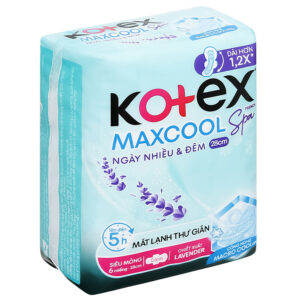 Băng Vệ Sinh Kotex Max Cool French Spa Siêu Mỏng Cánh Ngày nhiều & Đêm 6 miếng