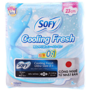 Băng Vệ Sinh Sofy Cooling Fresh Ultra Slim 23cm Có Cánh - 8 Miếng