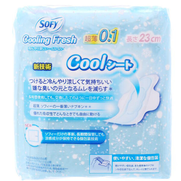 Băng Vệ Sinh Sofy Cooling Fresh Ultra Slim 23cm Có Cánh - 8 Miếng