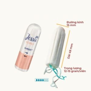 Băng Vệ Sinh Jessa Tampons Super 4G Hộp 56 Cái (Hồng) Nhập Khẩu Từ Đức