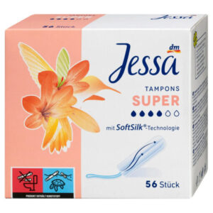 Băng Vệ Sinh Jessa Tampons Super 4G Hộp 56 Cái (Hồng) Nhập Khẩu Từ Đức