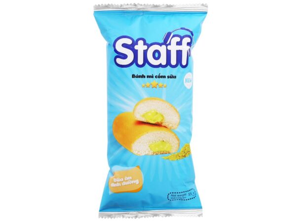 Bánh mì cốm sữa Staff gói 55g