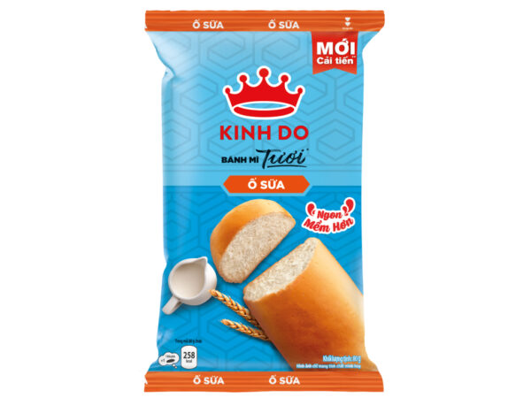 Bánh mì tươi ổ sữa không nhân Kinh Đô gói 80g