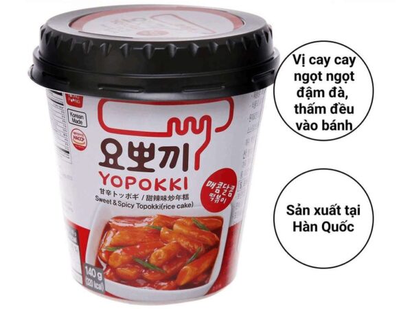 Bánh gạo Yopokki vị cay ngọt ly 140g